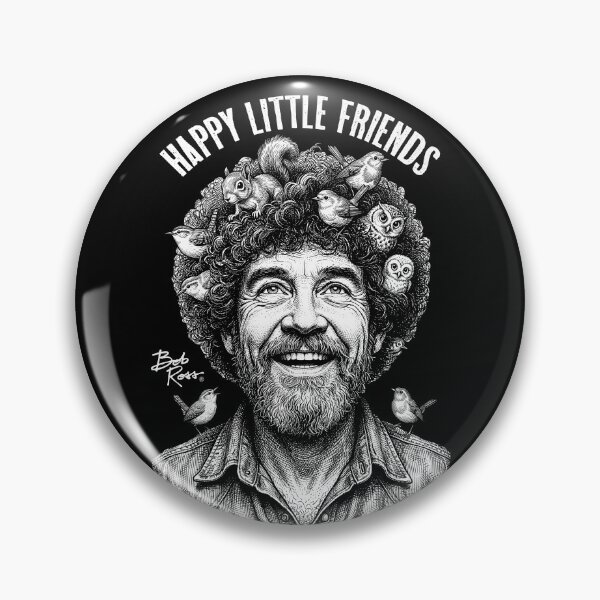 Item preview, Bob Ross Happy Little Animal Friends In Hair designed and sold by GrandeDuc.