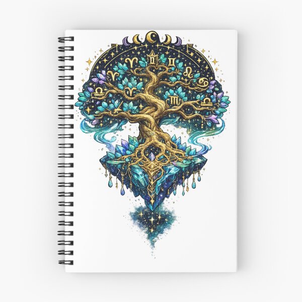 Item preview, Mystical Zodiac Tree of Life | Celestial Astrology Crystal Fantasy Art Sticker T-Shirt designed and sold by irfanshikh.
