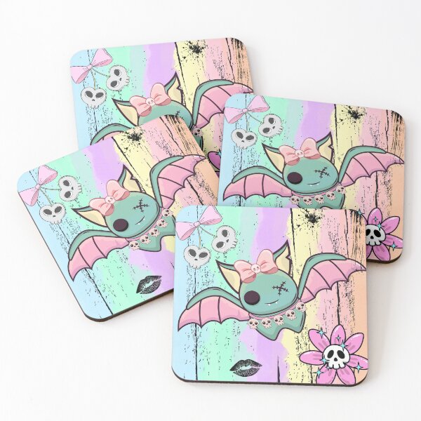 Item preview, Pastel Goth Bat & Cute Skulls designed and sold by Zenna MT 1.