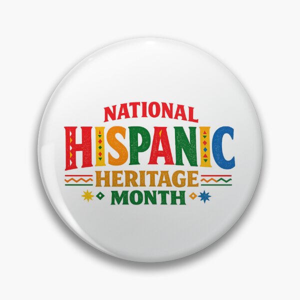 Item preview, National Hispanic Heritage Month Colorful Retro Typography designed and sold by PeteTee.