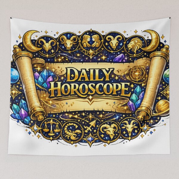 Item preview, Daily Horoscope Scroll | Zodiac Astrology Fantasy Crystal Design T-Shirt  designed and sold by irfanshikh.
