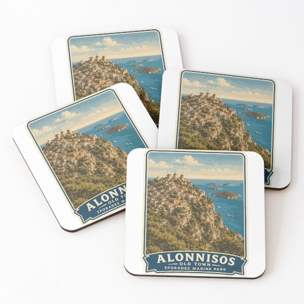 Item preview, Vintage Alonnisos Old Town & Marine Park Travel designed and sold by CharaFei.Art.