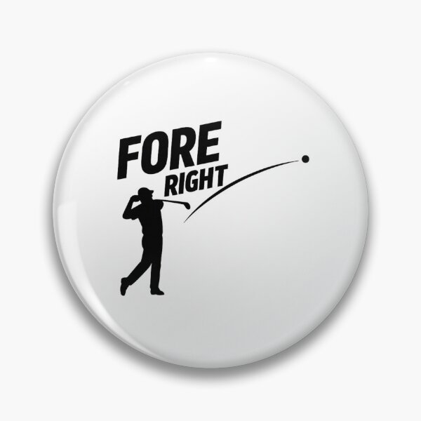 Item preview, Fore Right Golf Warning Silhouette designed and sold by RMBPrintStudio.