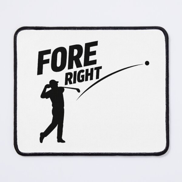Item preview, Fore Right Golf Warning Silhouette designed and sold by RMBPrintStudio.