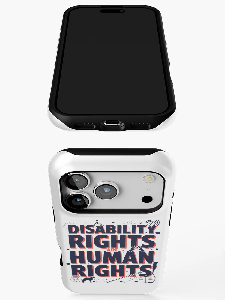 Thumbnail 3 of 4, iPhone Case, Disability Rights are Human Rights designed and sold by J-Style-Design.