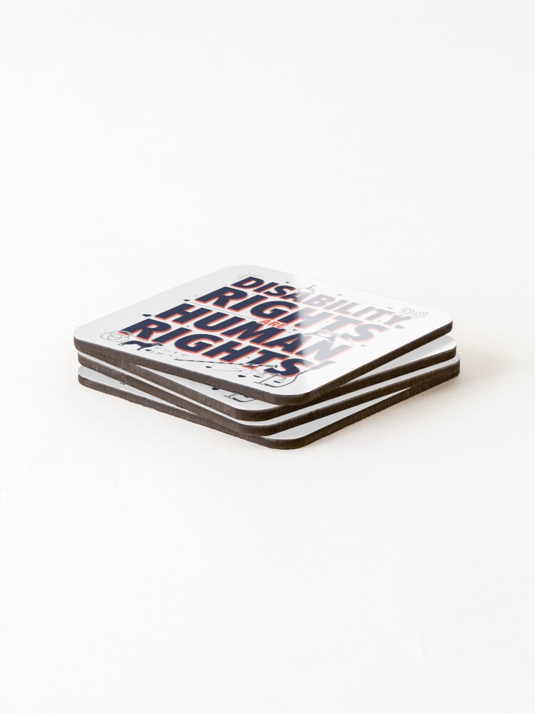 Thumbnail 4 of 5, Coasters (Set of 4), Disability Rights are Human Rights designed and sold by J-Style-Design.