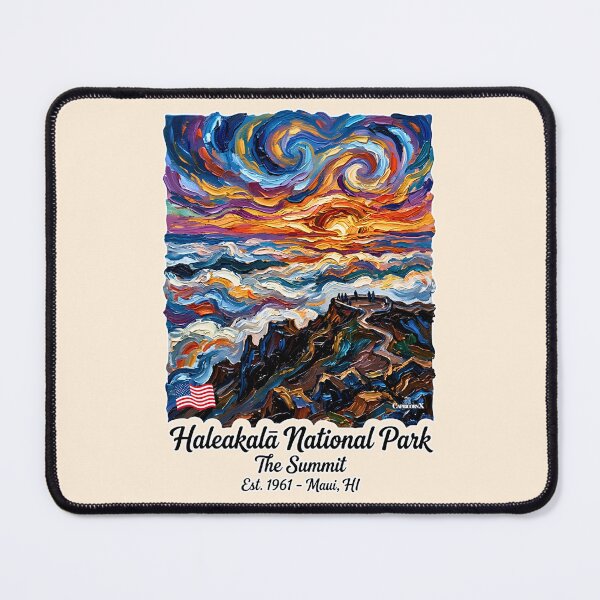 Item preview, Haleakala Sunset Van Gogh Style designed and sold by EvergreenPark - Tee Studio.