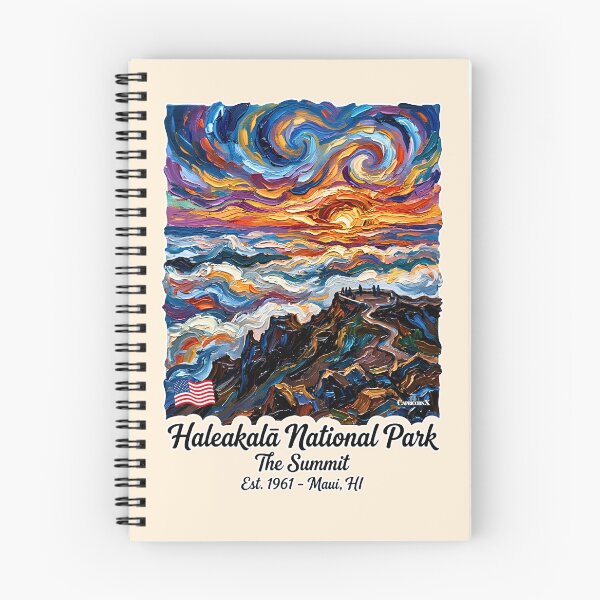 Item preview, Haleakala Sunset Van Gogh Style designed and sold by EvergreenPark - Tee Studio.