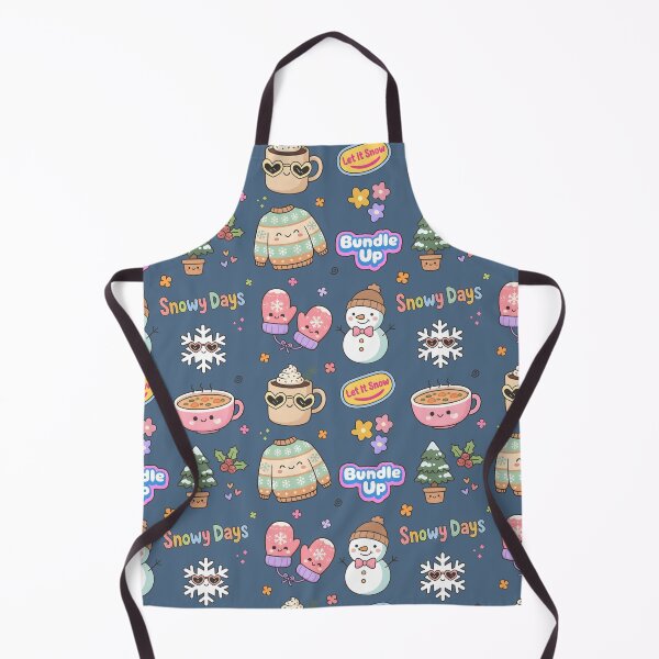 Item preview, Winter Cute Collage Pastel Seamless Pattern designed and sold by HowToCanadian.