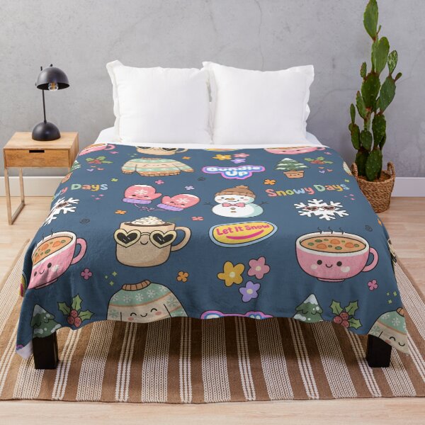 Item preview, Winter Cute Collage Pastel Seamless Pattern designed and sold by HowToCanadian.