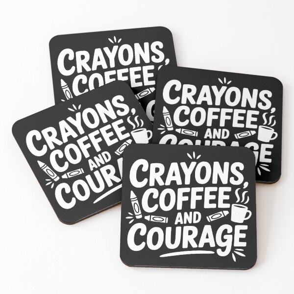 Item preview, Crayons Coffee and Courage designed and sold by theartfulaspie.