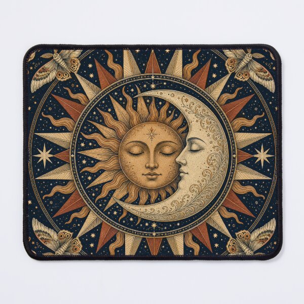 Item preview, Celestial Sun and Moon Faces designed and sold by PixelToPress.