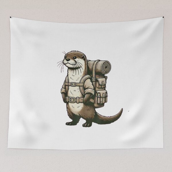 Item preview, Cute Hiking Otter Backpack | Adventure Otter Camping & Nature Lover Gift designed and sold by Gbriel3.