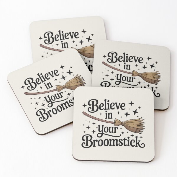 Item preview, Believe in Your Broomstick – Cute Halloween Witch Design designed and sold by Jollys-ArtShop.