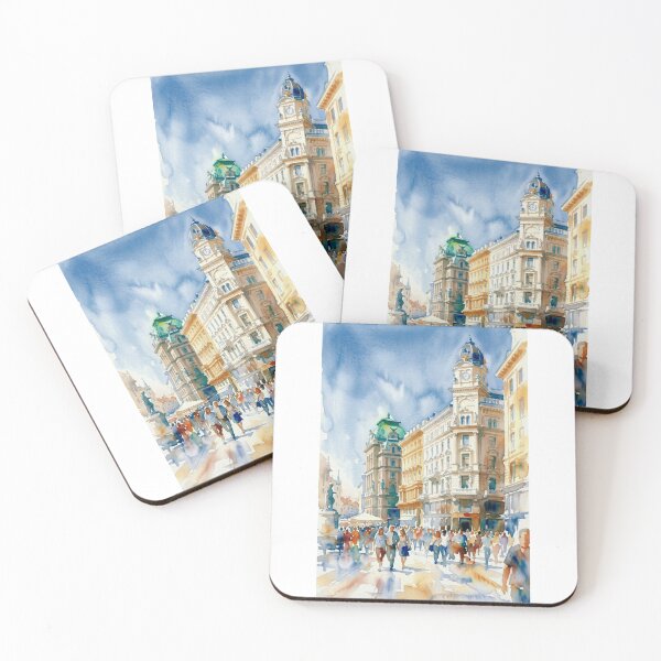 Item preview, Vienna Old Town Watercolor designed and sold by caracatita75.