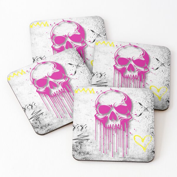 Item preview, Pink graffiti skull street art designed and sold by Zenna MT 1.