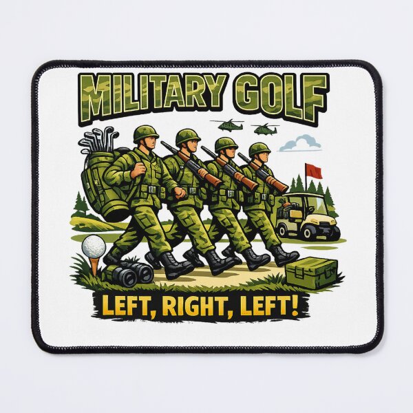 Item preview, Military Golf Left Right Left Silhouette designed and sold by RMBPrintStudio.