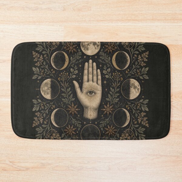 Item preview, Moon Phases Botanical Hand designed and sold by PixelToPress.