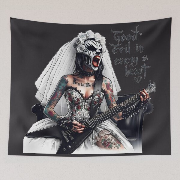 Item preview, Gothic Bride Flying Guitar Strap designed and sold by Voodoo Store Paranormal Collections.