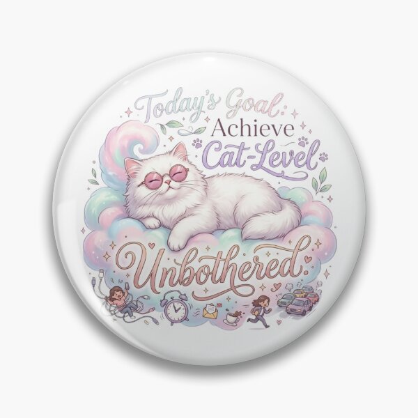 Item preview, Achieve Cat-Level Unbothered - Cat Logic designed and sold by RunningWhiskers.