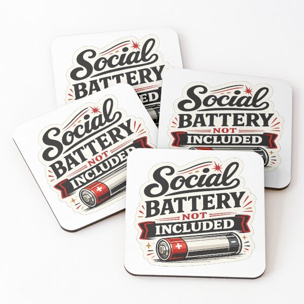 Item preview, Social Battery Not Included designed and sold by AbstractAnom.