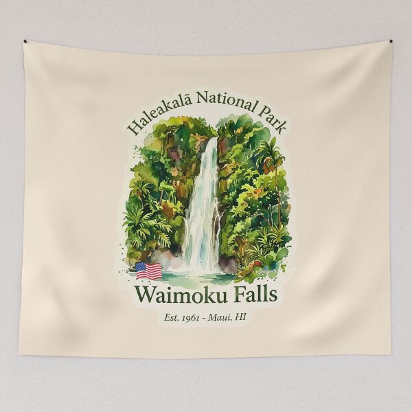 Item preview, Waimoku Falls Haleakala designed and sold by EvergreenPark - Tee Studio.