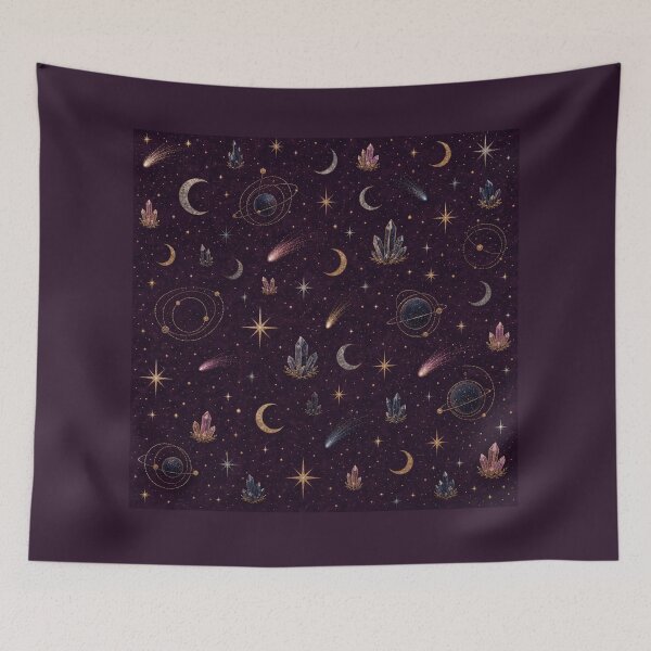 Item preview, Celestial Crystal Night Pattern designed and sold by PixelToPress.