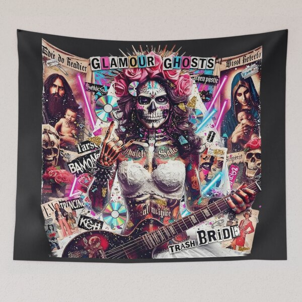 Item preview, Calavera Bride Compact Discs Collage designed and sold by Voodoo Store Paranormal Collections.