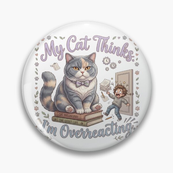 Item preview, My Cat Thinks I am Overreacting - Cat Logic designed and sold by RunningWhiskers.