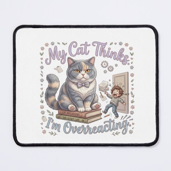 Item preview, My Cat Thinks I am Overreacting - Cat Logic designed and sold by RunningWhiskers.