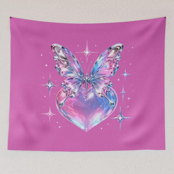 Item preview, Chrome Butterfly Bubble Heart designed and sold by PixelToPress.
