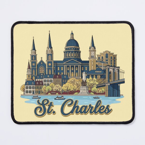 Item preview, Historic St Charles Vintage Travel Poster Art & Airbnb Decor designed and sold by 21 Tulips.