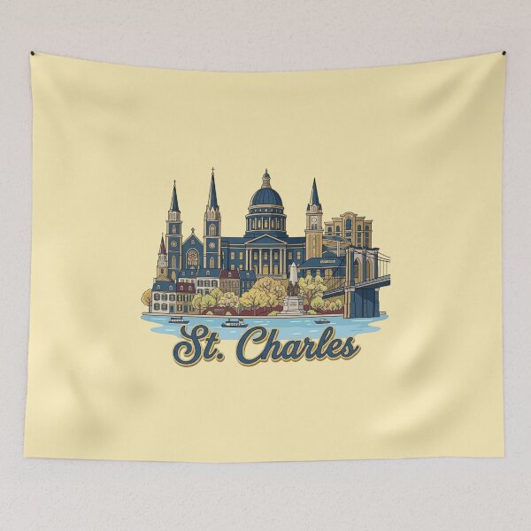 Item preview, Historic St Charles Vintage Travel Poster Art & Airbnb Decor designed and sold by 21 Tulips.