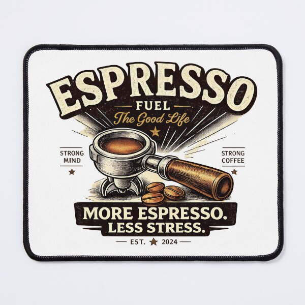 Item preview, Espresso Fuel The Good Life – More Espresso Less Stress Vintage Coffee Design designed and sold by InkweariaStudio.