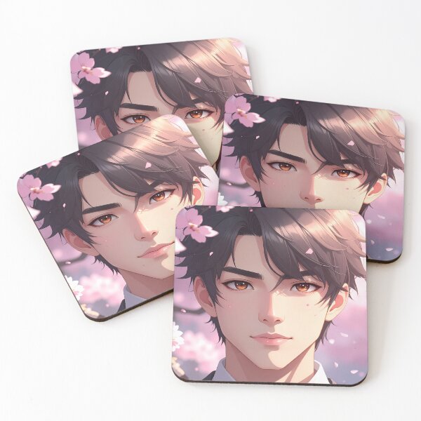 Item preview, Handsome Anime Boy under Cherry Blossom Trees designed and sold by BetweenForms.