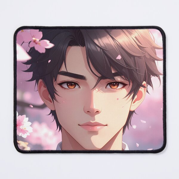 Item preview, Handsome Anime Boy under Cherry Blossom Trees designed and sold by BetweenForms.
