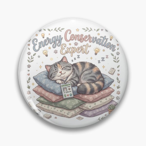 Item preview, Energy Conservation Expert - Cat Logic designed and sold by RunningWhiskers.