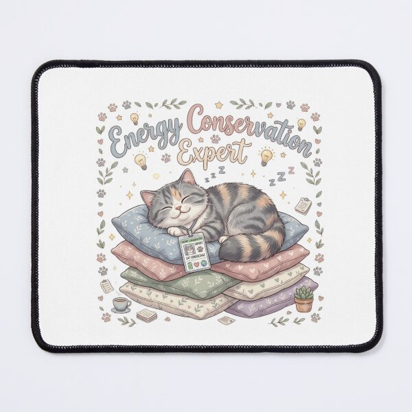 Item preview, Energy Conservation Expert - Cat Logic designed and sold by RunningWhiskers.
