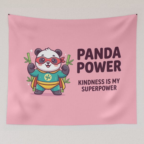 Item preview, Panda Power Kindness Is My Superpower Cute Superhero designed and sold by Amir Faysal.