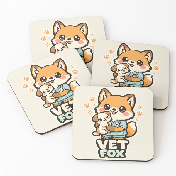 Item preview, Vet Fox Cute Kawaii Puppy Stethoscope – Veterinarian Gift Vet Tech Student designed and sold by SanaCreation13.