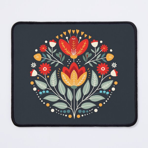 Item preview, Scandinavian Folk Art, Botanical Flowers designed and sold by xiao xuans.