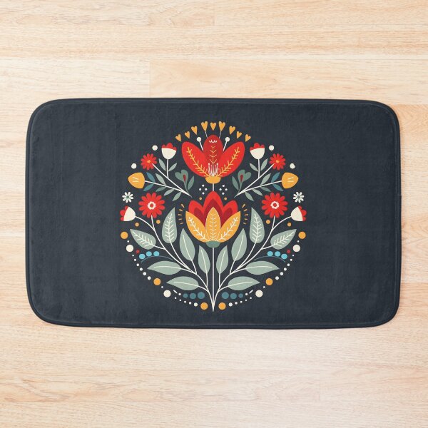 Item preview, Scandinavian Folk Art, Botanical Flowers designed and sold by xiao xuans.