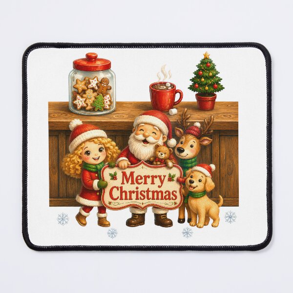Item preview, Merry Christmas Cute Santa Christmas Oil Painting Illustration designed and sold by Wawa5656.