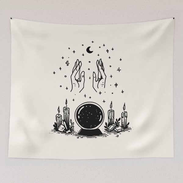 Item preview, Crystal Ball Witchy Halloween Art designed and sold by oneofthesedayys.