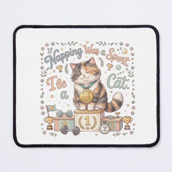Item preview, If Napping Was a Sport, I'd Be a Cat - Cat Logic designed and sold by RunningWhiskers.