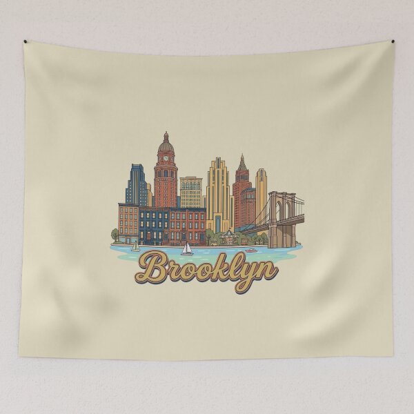 Item preview, Brooklyn New York Bridge Skyline Art Print & Airbnb Decor designed and sold by 21 Tulips.