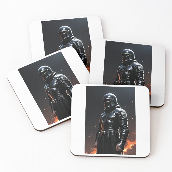 Item preview, Fantasy - Dark Knight in Leather Armor, Menacing Aura in Flames designed and sold by AnimeShin.