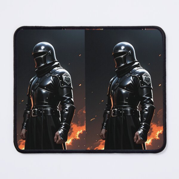Item preview, Fantasy - Dark Knight in Leather Armor, Menacing Aura in Flames designed and sold by AnimeShin.