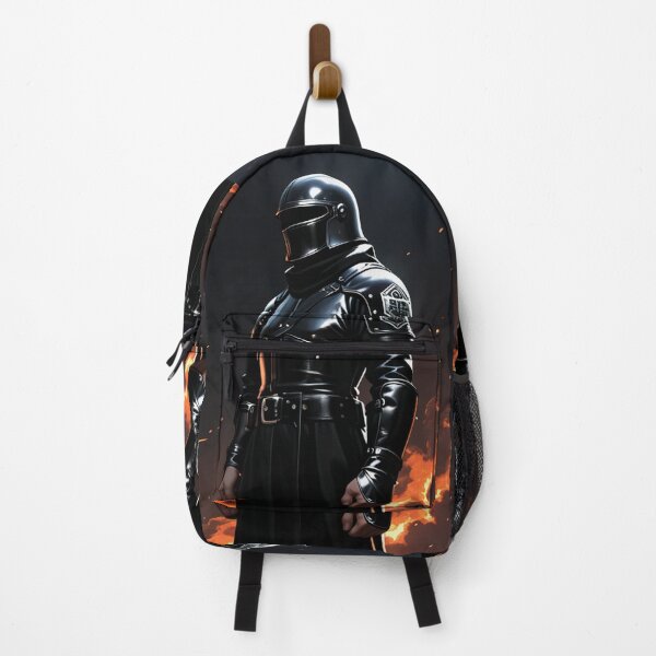 Item preview, Fantasy - Dark Knight in Leather Armor, Menacing Aura in Flames designed and sold by AnimeShin.
