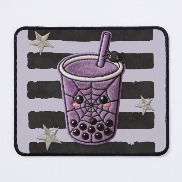 Item preview, Spooky Boba Patch Kawaii Halloween Lilac Bubble Tea designed and sold by thelexiverse.